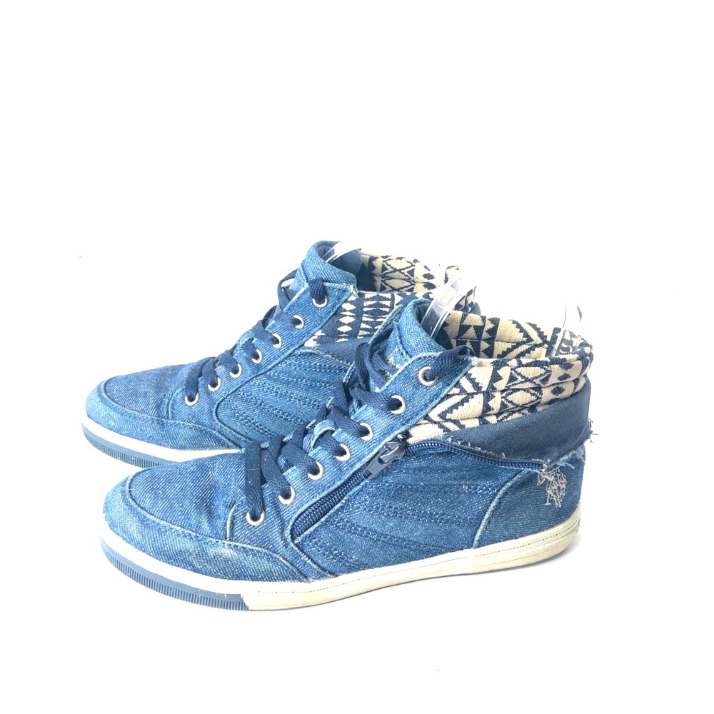 UNIQUE Polo Ralph Lauren Denim High-Top Sneakers